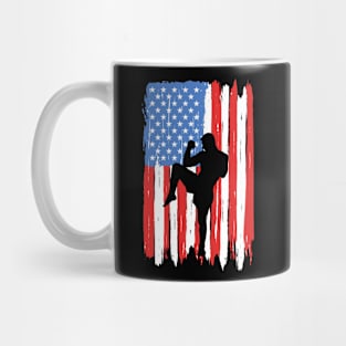 American Flag Muay Thai Graphic Mug